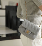 CHL - Mini Flap Bag With CHL - Ball On Strap Grey For Women Handbags, Shoulder And Crossbody Bags 6.7in/17LO AS1786