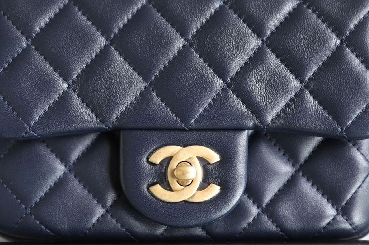 CHL - Mini Flap Bag With CHL - Ball On Strap Navy Blue For Women Handbags, Shoulder And Crossbody Bags 6.7in/17LO AS1786