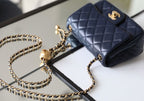 CHL - Mini Flap Bag With CHL - Ball On Strap Navy Blue For Women Handbags, Shoulder And Crossbody Bags 6.7in/17LO AS1786