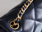 CHL - Mini Flap Bag With CHL - Ball On Strap Navy Blue For Women Handbags, Shoulder And Crossbody Bags 6.7in/17LO AS1786