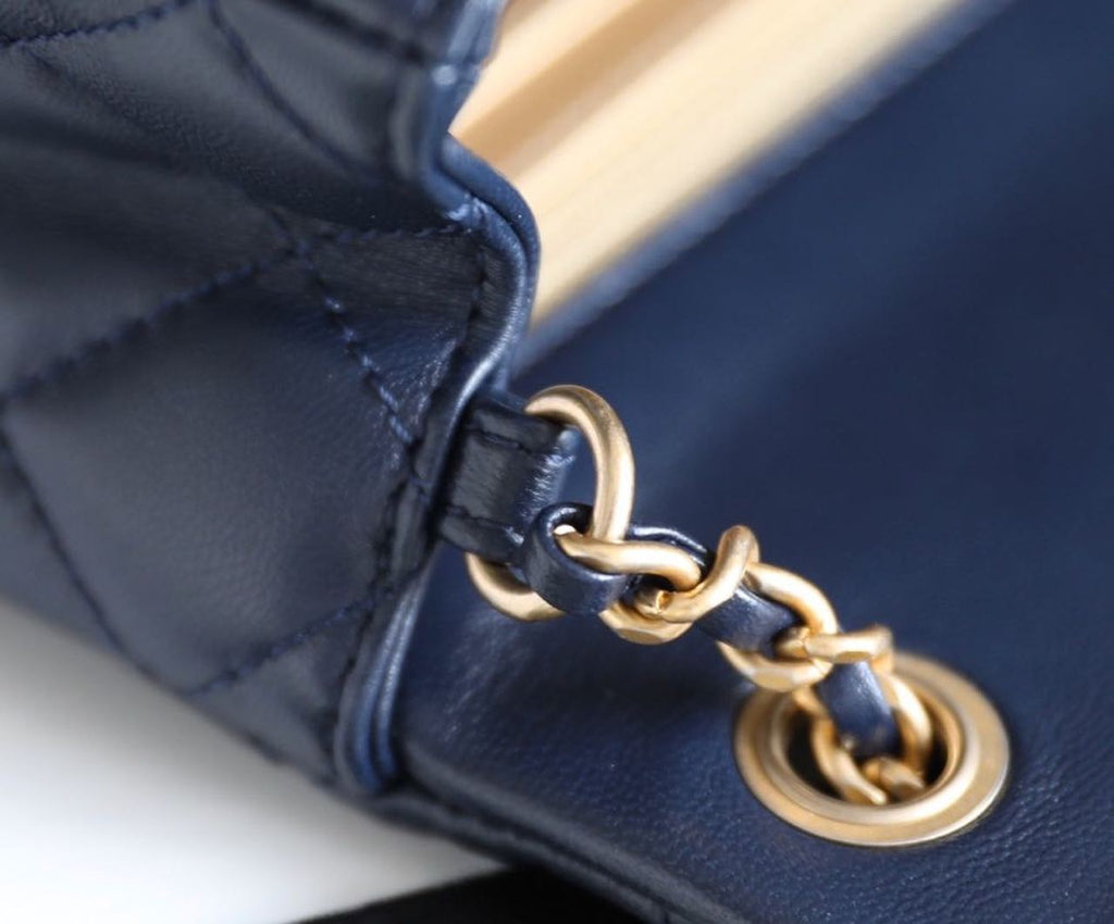 CHL - Mini Flap Bag With CHL - Ball On Strap Navy Blue For Women Handbags, Shoulder And Crossbody Bags 6.7in/17LO AS1786