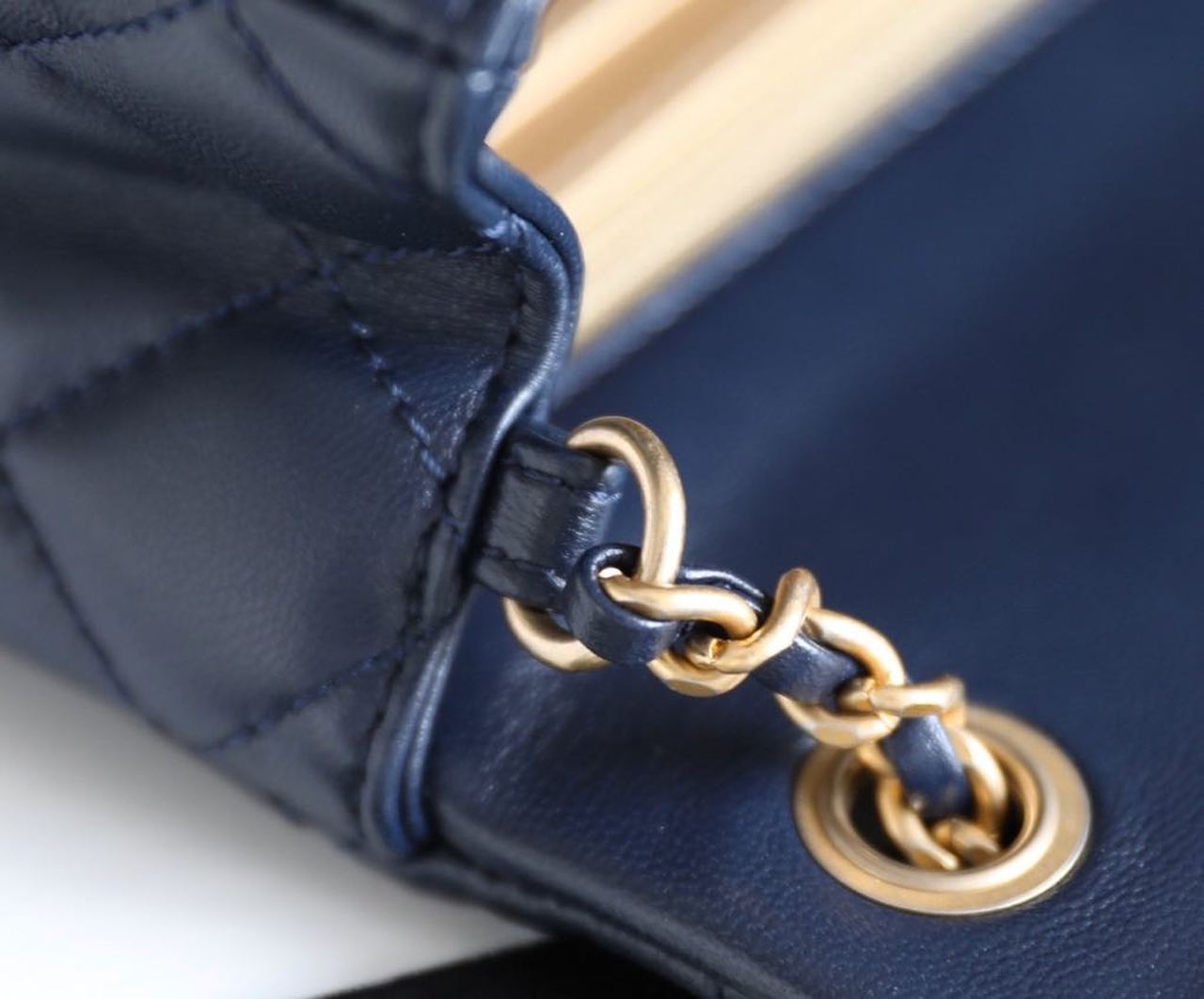 CHL - Mini Flap Bag With CHL - Ball On Strap Navy Blue For Women Handbags, Shoulder And Crossbody Bags 6.7in/17LO AS1786