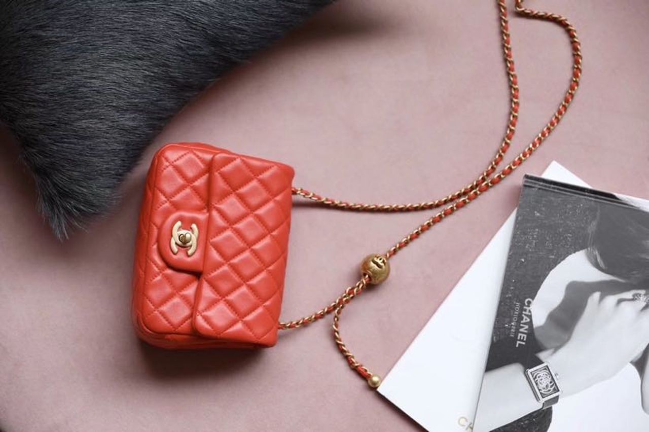 CHL - Mini Flap Bag With CHL - Ball On Strap Red For Women Handbags, Shoulder And Crossbody Bags 6.7in/17LO AS1786