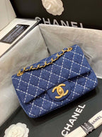 CHL -  Flap Bag Denim Blue For Women Handbags, Shoulder And Crossbody Bags 10.2in/26LO AS1328 B01897 N5398