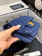 CHL -  Flap Bag Denim Blue For Women Handbags, Shoulder And Crossbody Bags 10.2in/26LO AS1328 B01897 N5398