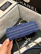 CHL -  Flap Bag Denim Blue For Women Handbags, Shoulder And Crossbody Bags 10.2in/26LO AS1328 B01897 N5398