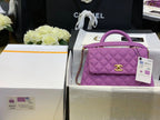 CHL - Medium Flap Bag With Top Handle Purple For Women, Women’s Handbags, Shoulder And Crossbody Bags 9in/23LO A92990
