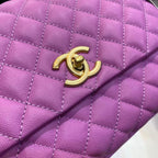 CHL - Large Flap Bag With Top Handle Purple For Women, Women’s Handbags, Shoulder And Crossbody Bags 11in/28LO A92991