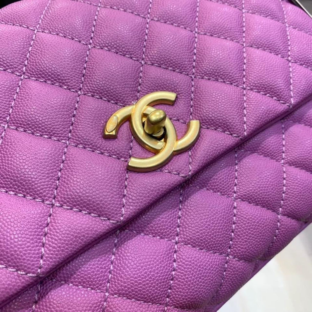 CHL - Large Flap Bag With Top Handle Purple For Women, Women’s Handbags, Shoulder And Crossbody Bags 11in/28LO A92991