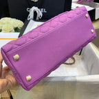 CHL - Large Flap Bag With Top Handle Purple For Women, Women’s Handbags, Shoulder And Crossbody Bags 11in/28LO A92991