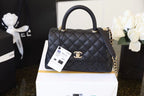 CHL -  Coco With Top Handle Bag Gold Toned Hardware Black For Women 9.4in/24LO