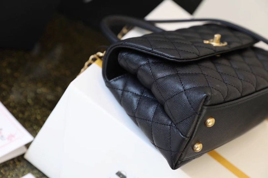 CHL -  Coco With Top Handle Bag Gold Toned Hardware Black For Women 9.4in/24LO