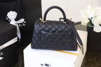 CHL -  Coco With Top Handle Bag Gold Toned Hardware Black For Women 9.4in/24LO