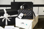 CHL - Medium Flap Bag With Top Handle Black For Women, Women’s Handbags, Shoulder And Crossbody Bags 9in/23LO A92990