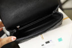 CHL - Medium Flap Bag With Top Handle Black For Women, Women’s Handbags, Shoulder And Crossbody Bags 9in/23LO A92990