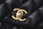 CHL - Medium Flap Bag With Top Handle Black For Women, Women’s Handbags, Shoulder And Crossbody Bags 9in/23LO A92990