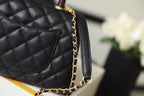 CHL - Medium Flap Bag With Top Handle Black For Women, Women’s Handbags, Shoulder And Crossbody Bags 9in/23LO A92990