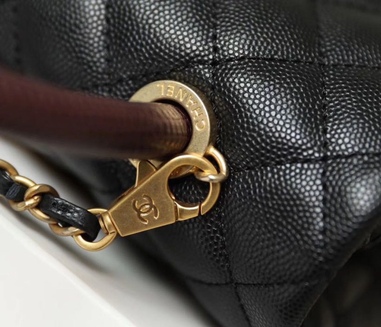 CHL - Medium Flap Bag With Top Handle Black For Women, Women’s Handbags, Shoulder And Crossbody Bags 9in/23LO A92990