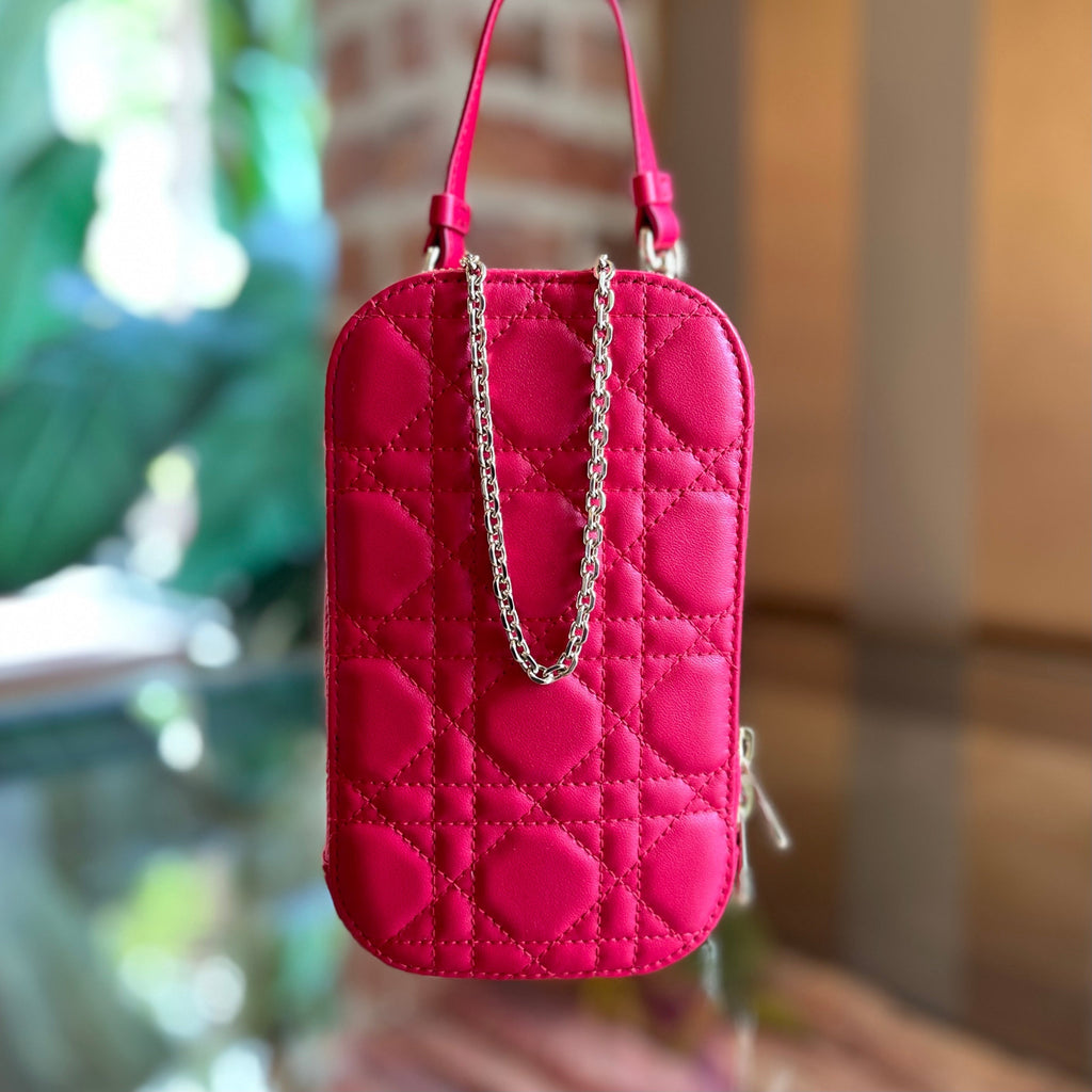 CHRISTIAN DYOR Lady DYOR Call'in DYOR Cannage Lambskin Crossbody Bag