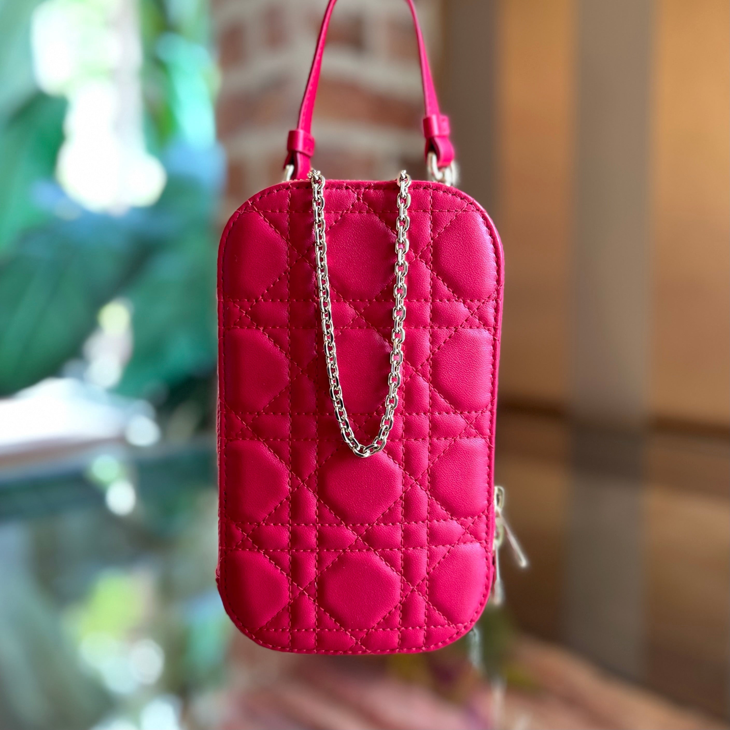 CHRISTIAN DYOR Lady DYOR Call'in DYOR Cannage Lambskin Crossbody Bag
