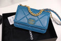CHL -  19 WOC Flap Bag 20LO Goatskin Leather Spring/SuMM - er Act 1 Collection, Blue