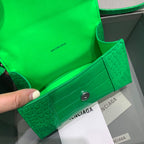 BLN-Ciaga Hourglass XS Handbag In Bright Green, For Women,  Bags 7.4in/19LO