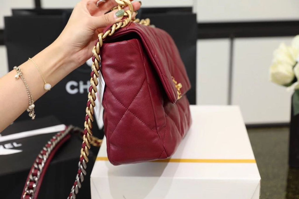 CHL -  19 Handbag 26LO Bordeaux For Women AS1160