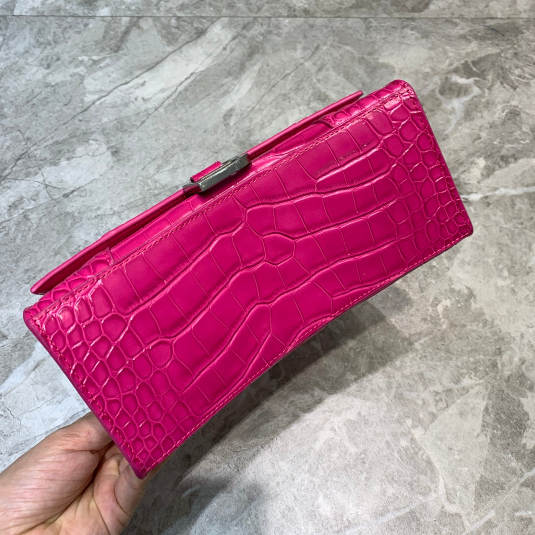 BLN-Ciaga Hourglass Small Handbag In Dark Pink, For Women,  Bags 9in/23LO