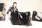 CHL -  Gabrielle Hobo Bag 20LO Aged Calfskin Leather Spring/SuMM - er Act 1 Collection,  Black