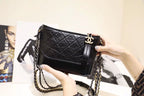CHL -  Gabrielle Hobo Bag 20LO Aged Calfskin Leather Spring/SuMM - er Act 1 Collection,  Black