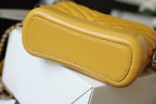 CHL -  Chevron Gabrielle Hobo Bag 20LO Aged Calfskin Leather Spring/SuMM - er Act 1 Collection, Yellow