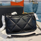 CHL -  19 Flap Bag 30LO Goatskin Leather Spring/SuMM - er Act 1 Collection, Black