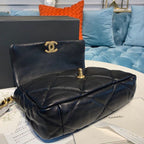 CHL -  19 Flap Bag 30LO Goatskin Leather Spring/SuMM - er Act 1 Collection, Black