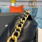 CHL -  19 Flap Bag 30LO Goatskin Leather Spring/SuMM - er Act 1 Collection, Black