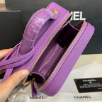 CHL -  Filigree Vanity Case Bag 18LO Gold Toned Hardware Caviar Leather Spring/SuMM - er Act 1 Collection, Purple