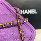 CHL -  Filigree Vanity Case Bag 18LO Gold Toned Hardware Caviar Leather Spring/SuMM - er Act 1 Collection, Purple