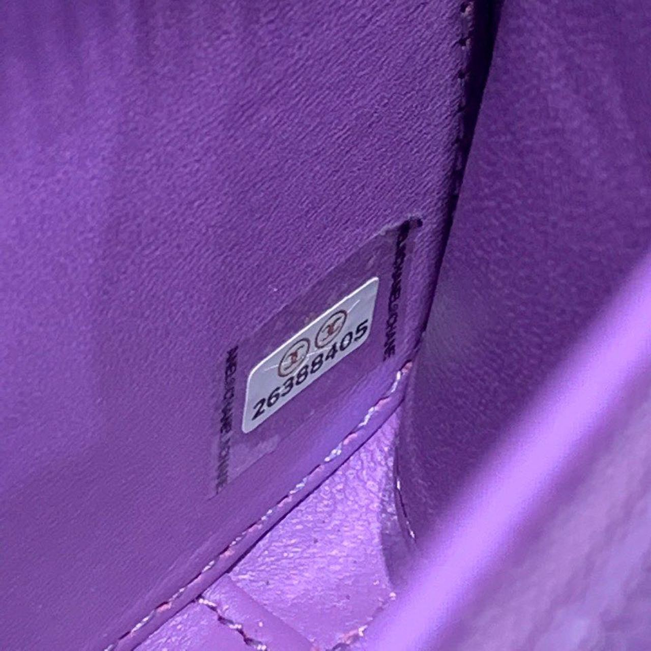 CHL -  Filigree Vanity Case Bag 20LO Gold Toned Hardware Caviar Leather Spring/SuMM - er Act 1 Collection, Purple