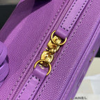 CHL -  Filigree Vanity Case Bag 20LO Gold Toned Hardware Caviar Leather Spring/SuMM - er Act 1 Collection, Purple