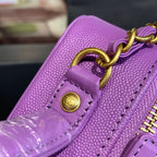 CHL -  Filigree Vanity Case Bag 20LO Gold Toned Hardware Caviar Leather Spring/SuMM - er Act 1 Collection, Purple