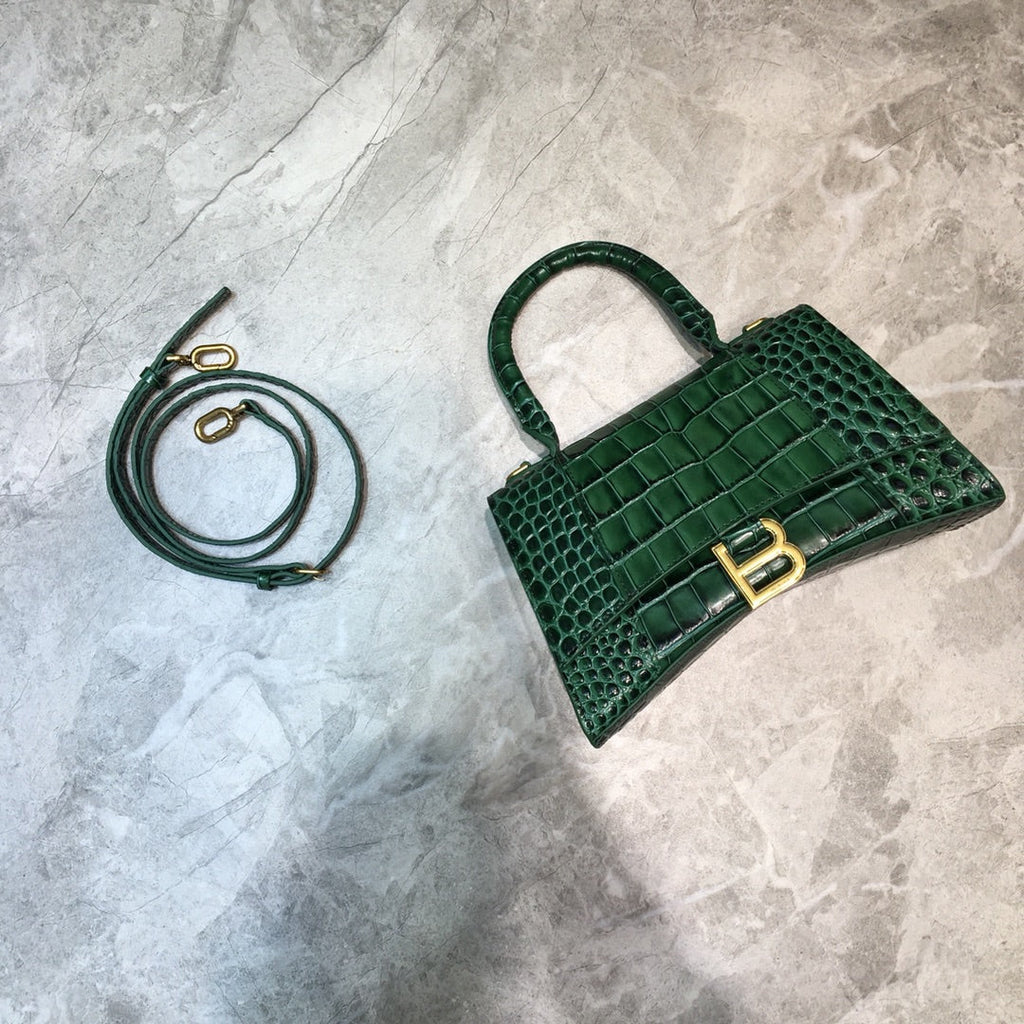 BLN-Ciaga Hourglass Small Handbag In Dark Green, For Women,  Bags 9in/23LO 5935461LRGM3011