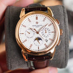 PATEK ANNUAL CALENDAR 42MM MOONPHASE LEATHER STRAP