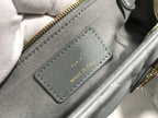 LARGE LADY BAG 32CM GRAY CANNAGE LAMBSKIN