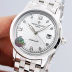 PATEK CALATRAVA 40MM WHITE DIAL DIAMOND BEZEL