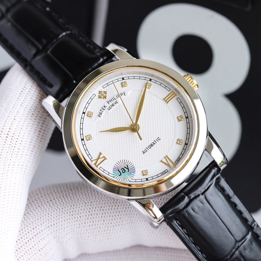 PATEK CALATRAVA 40MM NO DATE STEEL CASE DIAMOND NUMERALS