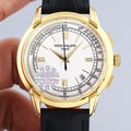 PATEK CHRONOGRAPH GOLD CASE 5975 WHITE DIAL