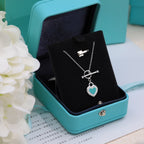 DOUBLE HEART BLUE NECKLACE