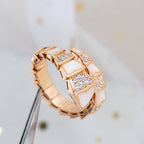 SERPENTI RING PINK GOLD DIAMOND MOP