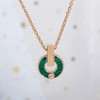 GARI NECKLACE PINK GOLD MALACHITE