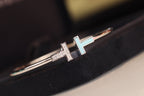 T BRACELET 1.8MM TURQUOISE DIAMOND SILVER