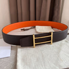 H FACE RIVERSIBLE  SKIN TWO SIDES ORANGE BROWN 3.8CM